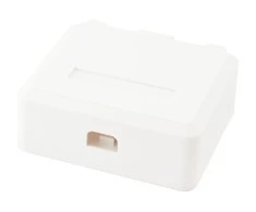 Equip Aufputzdose 2x Keystone Jack mit Abdeckung baltas