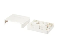 Equip Aufputzdose 2x Keystone Jack mit Abdeckung baltas