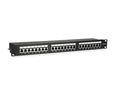 Equip Equip Patchpanel 24x RJ45 Cat5e 19" FTP 1HE juodas