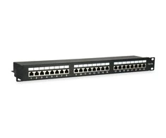 Equip Equip Patchpanel 24x RJ45 Cat5e 19" FTP 1HE juodas