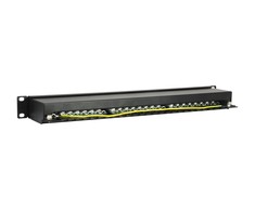Equip Equip Patchpanel 24x RJ45 Cat5e 19" FTP 1HE juodas