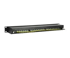 Equip Equip Patchpanel 24x RJ45 Cat5e 19" FTP 1HE juodas