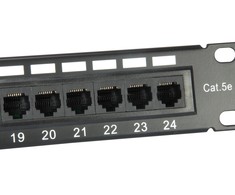 Equip Equip Patchpanel 24x RJ45 Cat5e 19" UTP 1HE juodas