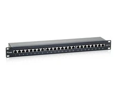 Komutacinė panelė Equip CAT6 24 prievadų juoda 19" (1HE)