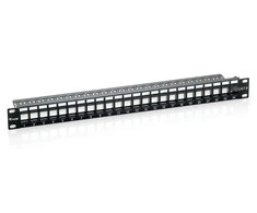 Equip Patchpanel 24x Cat6 19 UTP 1HE Keystone Montage sw