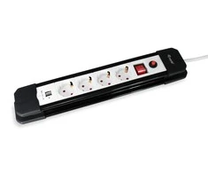 Equip Steckdosenleiste 4-fach Schuko 1.5m mit 2xUSB+Schalter