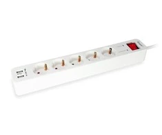 Equip Steckdosenleiste 5-fach Schuko 1.5m Kabelis.2xUSB.Schutz