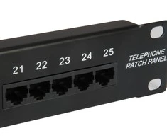 Equip Patchpanel 25x RJ45 Cat3 19" UTP 1HE ISDN juoda