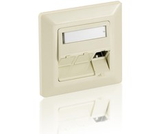 RJ45 Rahmenset Equip 3xRJ45 Unterputz perlweiß - 760304