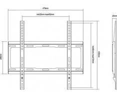 Equip Sienos laikiklis 650310 32 "- 55" '