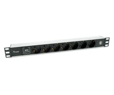 Equip Steckdosenleiste 19(1HE)7fach Schuko16A.1.8m Kabl. si