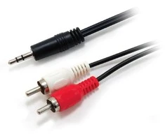 Kabelis Equip Jack 3.5mm - RCA (Cinch) x2 2.5m juoda (14709207)