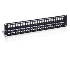 Spinta Equip Equip Patchpanel 48x Cat6A 19" FTP 1HE Keystone Montage sw