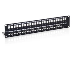 Spinta Equip Equip Patchpanel 48x Cat6A 19" FTP 1HE Keystone Montage sw