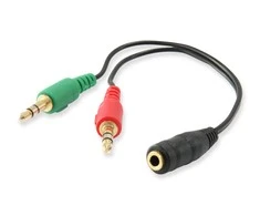 Equip Audio Splitter Y-Kabelis moteriškas -> 2x vyras