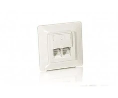 Equip Įrengti Cat5e įleidžiamąją dėžutę + priekinę plokštę 2xRJ45 45° 5 vnt. RAL1013