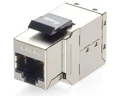 Inline Įrengti EQUIP 8 x KEYSTONE C6A/10G, ekranuotą Cat.6 RJ45 Keystone Patch Panel - 125596