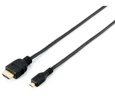 Sonstige Equip 119309 HDMI kabelis 1 m HDMI A tipo (standartinis) HDMI D tipo (Mikro) Juoda