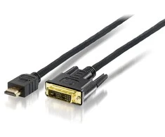 Equip 119322 vaizdo kabelio adapteris 2 m HDMI DVI-D Juoda