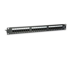 Equip Patchpanel 24x Cat6 19 UTP 1HE Keystone Montage sw
