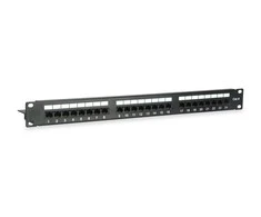 Equip Patchpanel 24x Cat6 19 UTP 1HE Keystone Montage sw