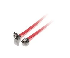 „Equip SATA“ kabelis 7 kontaktų->7 kontaktų kampinis 3 Gbps 0,30 m raudonas PVC polietileno maišelis