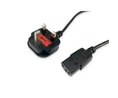 Maitinimo kabelis „Equip UK-BS1363“ ->C13 St/Bu juodas 2,00 m PVC polietileno maišelyje