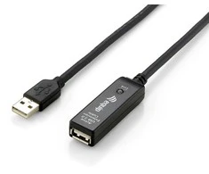 Equip Įranga USB-A – USB-A USB kabelis 10 m juodas (133310)