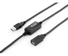 Equip Įranga USB-A – USB-A USB kabelis 10 m juodas (133310)