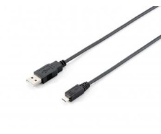 Equip 128594 USB kabelis 1 m 2.0 USB A Micro-USB B Juoda