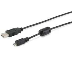 USB kabelis Equip USB-A - mikroUSB 1 m Juodas (128596)