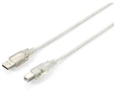 USB kabelis Equip USB-A - USB-B 1,8 m permatomas (128650)