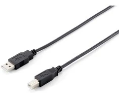 Equip USB2.0 Druckerkabel USB-A->USB-B St/St 3.00m juodas Polybeutel