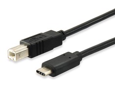 USB kabelis Equip USB-C - USB-B 1 m Juodas (12888207)