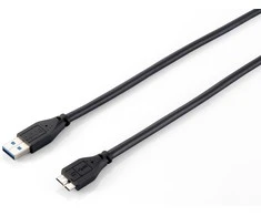 Equip Kabelis USB-A 3.0 -> micro B St/St 1.80m juodas Polybeutel