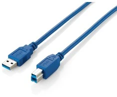 USB kabelis Equip USB-A - USB-B 1 m mėlynasis (128291)