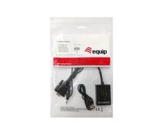 Adapteris AV Equip VGA na HDMI Adapteris su Audio juoda 15cm