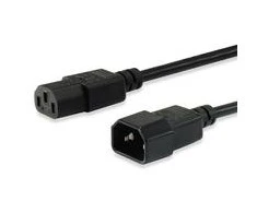 Equip Įranga Įrengti Kaltgeräteverl.-Kabelis maitinimo kabelis IEC C14 -> IEC C13 St/Bu 3m sw