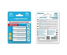 Esperanza EZA104W Įkraunama baterija Ni-MH AA 2000MAH x4