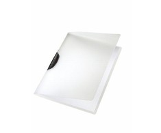 Aplankas su juodu spaustuku Leitz ColorClip, A4, sega iki 30 lapų, plastikinis, matinis
