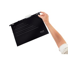 Kartotekinis vokas Leitz Alpha Active, A4, juodos spalvos, 1vnt
