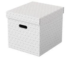 Leitz Esselte PUDŁO/PUDEŁKO OZDOBNE TEKTURA Z RECYKLINGU ESSELTE 320x315x365 balta 3 vnt..