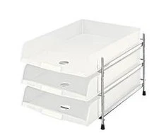 Esselte Leitz Briefablage - 3 Fächer - für C4 - baltas (Packung mit 3)