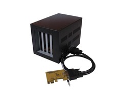 Šakotuvas Exsys PCI-Express Bus to 4x PCI Slot Expansion Box - PCIe - Juodas - CE - FC - ROHS - WHQL - Texas Instruments - DC - 12 V