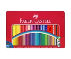 Faber-Castell - Spalvoti pieštukai - Metalinė skarda su priedais - 48 vnt. (112448)