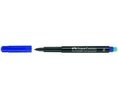 Permanentinis rašiklis Faber-Castell Multimark M, 1,0mm, su trintuku, mėlynos spalvos