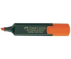 Teksto žymeklis Faber-Castell, 1-5 mm, kirsta galvutė, oranžinis 1212-303