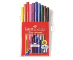 Flomasteriai Faber-Castell Grip Colour, (10) 1302-100 (Ekspozicinė prekė)