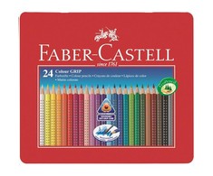 Faber-Castell – spalvotas pieštukas Color Grip skardinė iš 24 (112423)