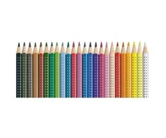 Faber-Castell – spalvotas pieštukas Color Grip skardinė iš 24 (112423)